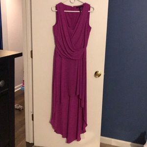 BCBG MAXAZRIA magenta high low dress